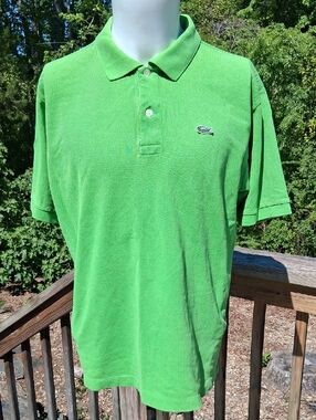 Vintage Lacoste Men's Classic Green Polo Shirt, Sz XL